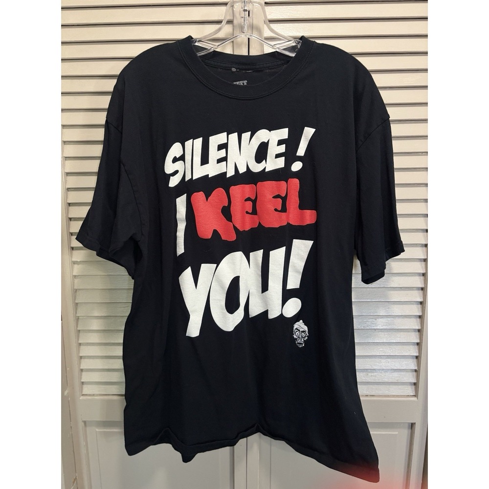 Jeff Dunham Vintage "Silence I Keel You" Graphic Short Sleeve T-Shirt Size XL